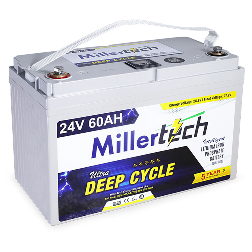 MillerTech 24V 60AH Intelligent Lithium Battery (2460L)