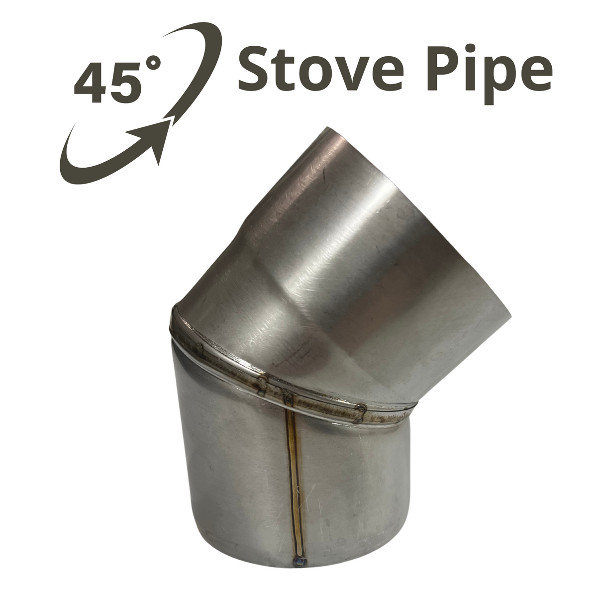Picture of Angled Stove Chimney Pipe - 45 Degree Angle with product name