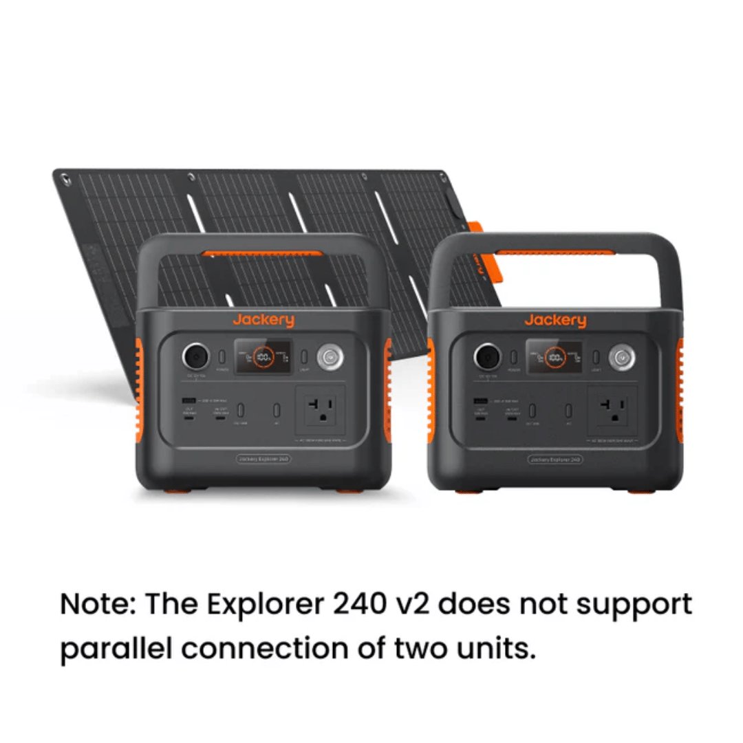 2x Jackery Explorer 240 v2 with 1 40W Solar Panel