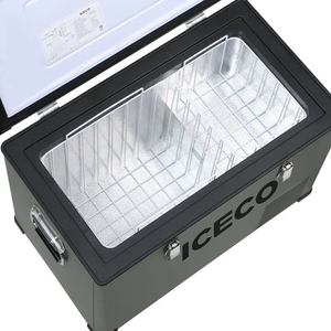 picture of opened ICECO VL45 single zone portable fridge