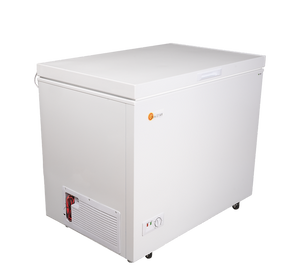 angled picture of SunStar Solar 8CU Chest Freezer closed