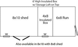 Picture of 8 x 16 Outdoor Dog Kennel Floor plan