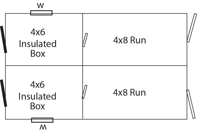 Picture of 8 x 14 Outdoor Dog Kennel 2 Box dimensions