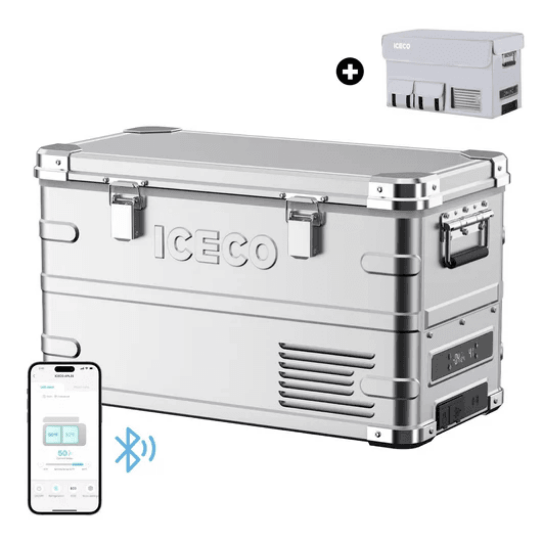 ICECO 37QT APL35 Ultralight Dual Zone Aluminum Freezer - Wild Oak