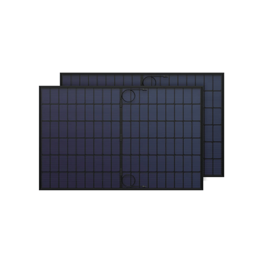 Anker 440W Rigid Solar Panels - Back and connections
