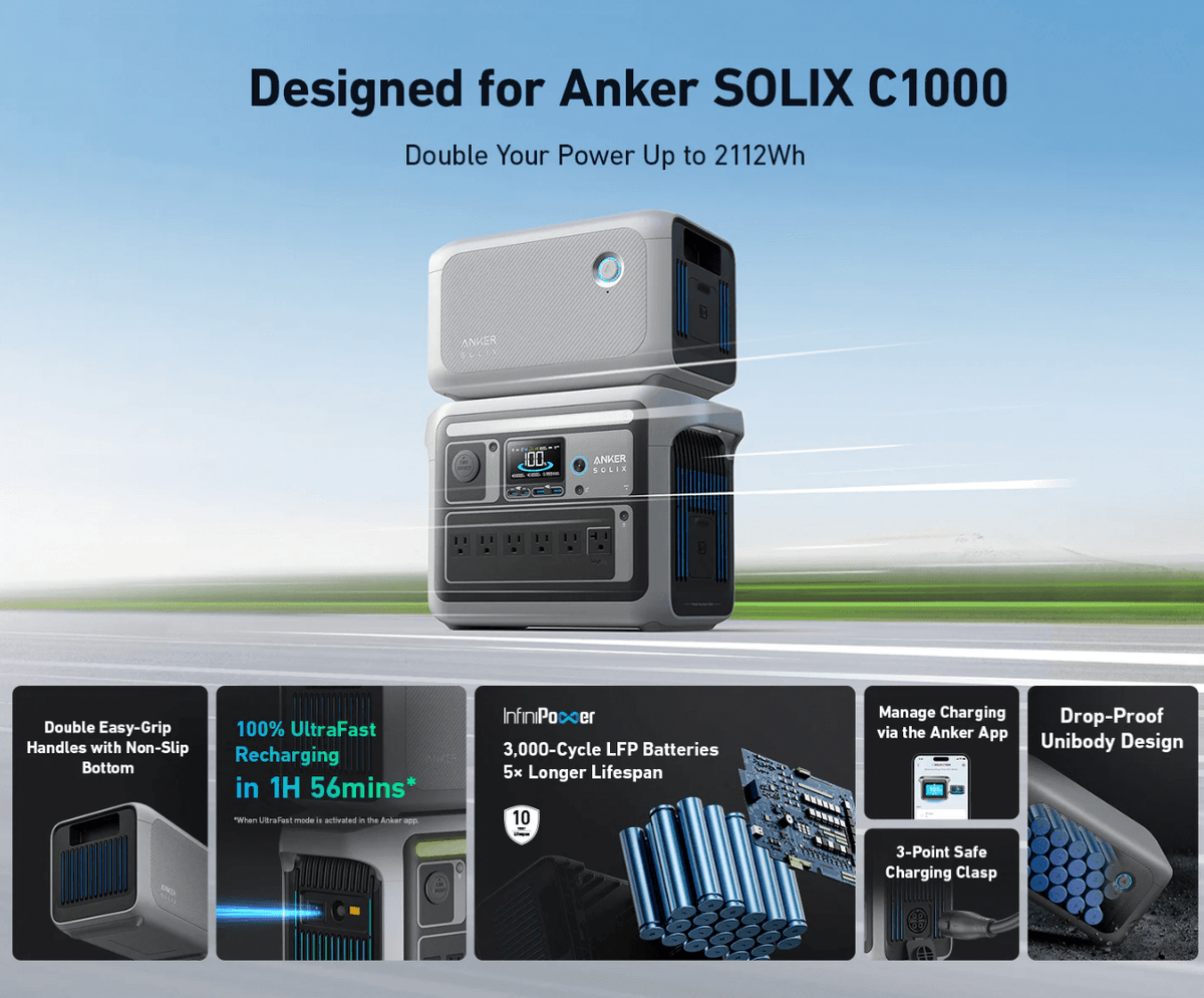 Anker SOLIX BP1000X Expansion Battery Features