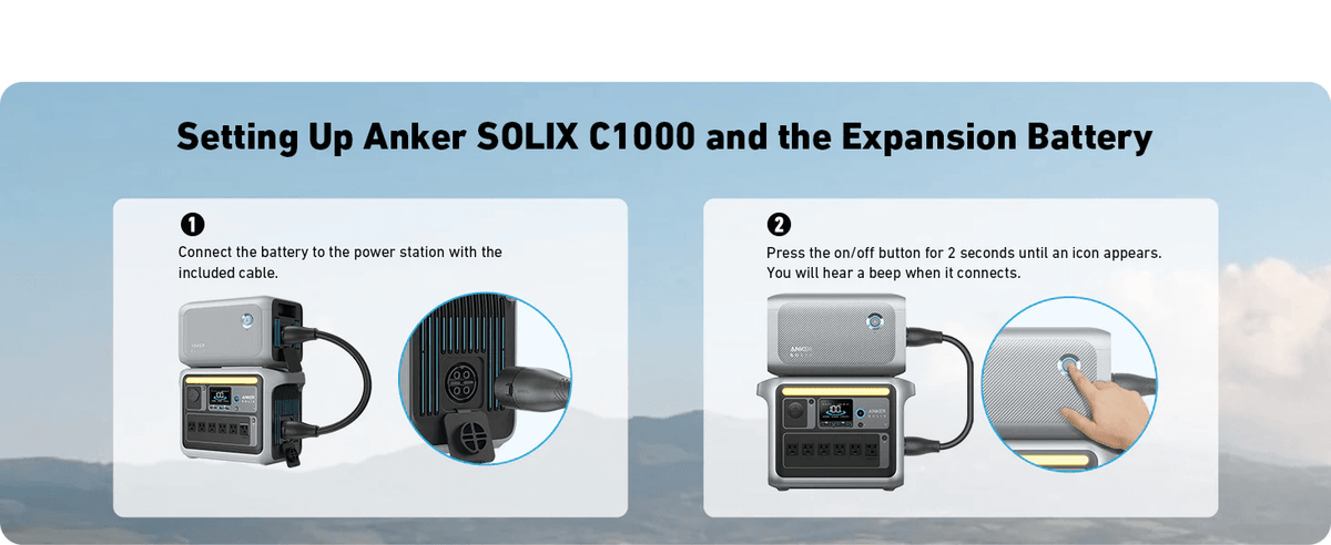 Anker SOLIX BP1000X Expansion Battery Setup instructions