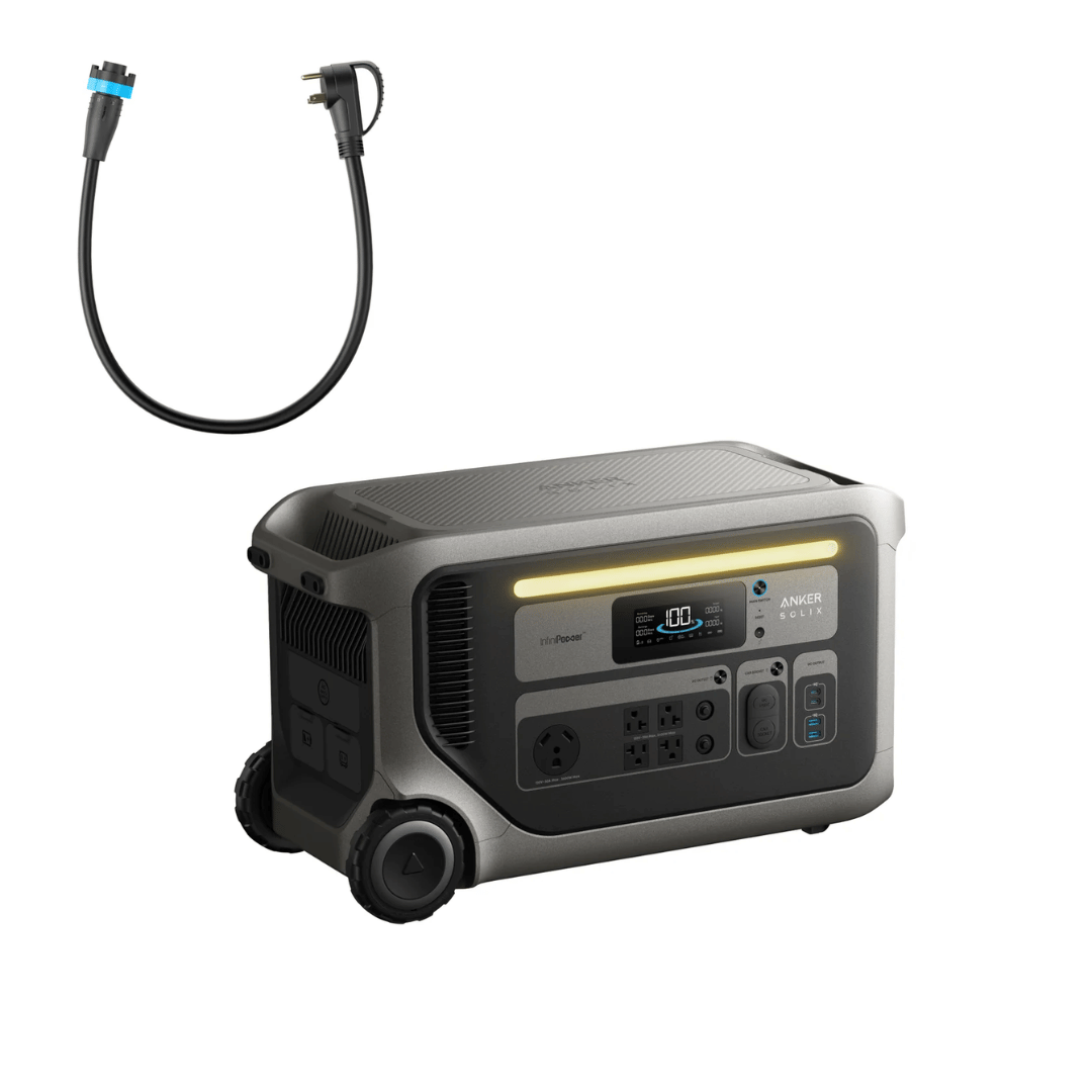 Anker SOLIX F3000 + 120V Generator Input Adapter (For F3000)