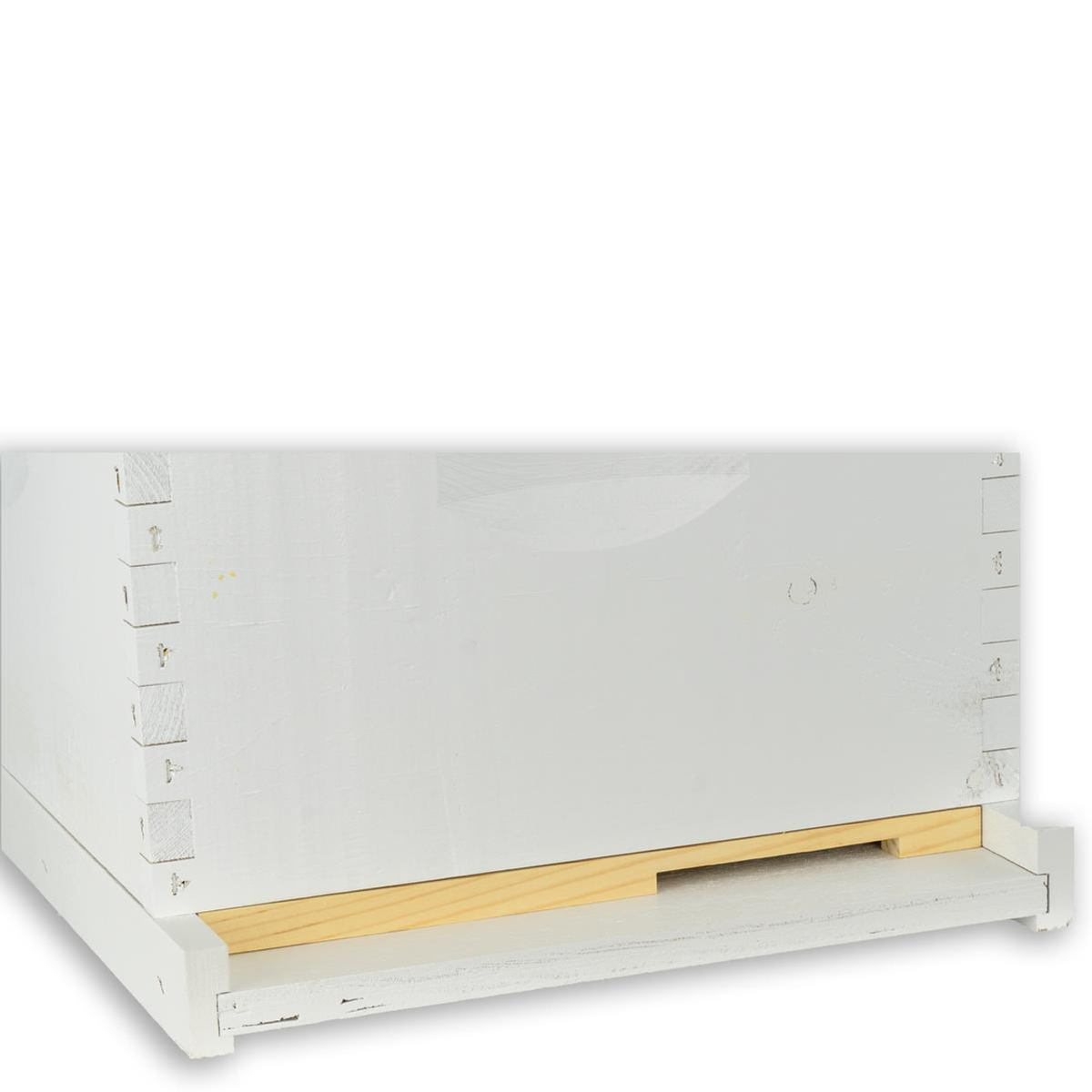 Assembled 9 5/8&quot; Deep Bee Hive Kit with Plastic Wax Coated Foundation and Assembled Frames back view