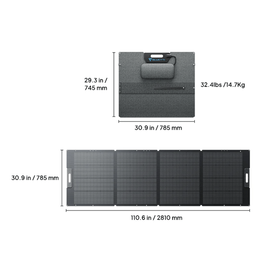 BLUETTI 350W Solar Panel Specs