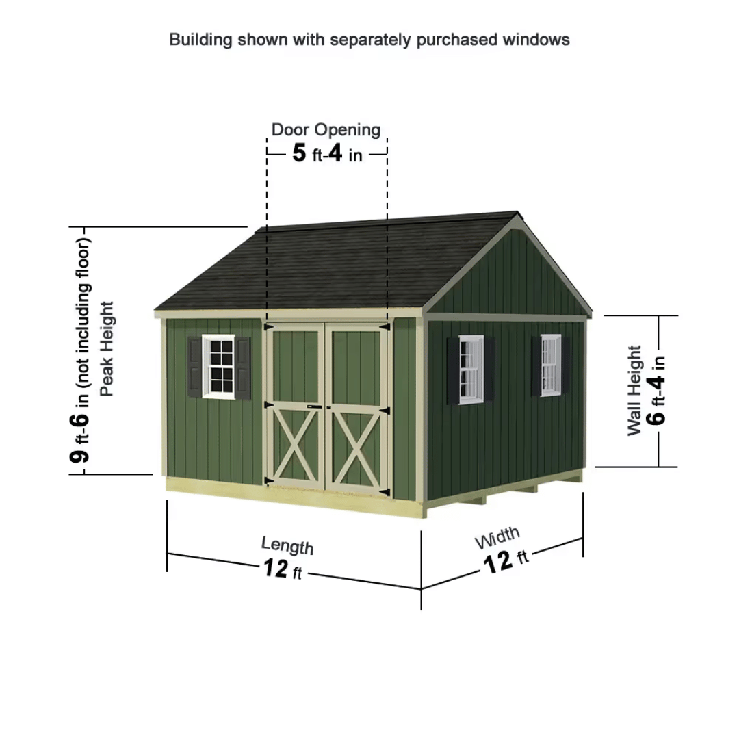 Best Barn Backyard Basecamp Series Storage Sheds Standard Model Dimensions