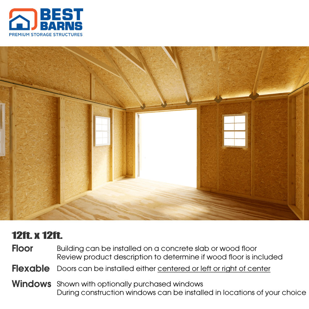 Best Barns Backyard Basecamp Door Eave Interior 2