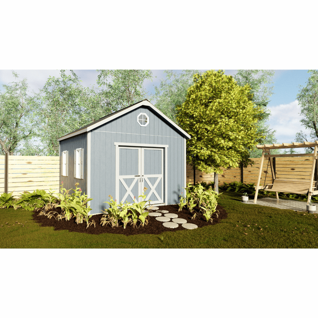 Best Barns Backyard Basecamp sliding doors