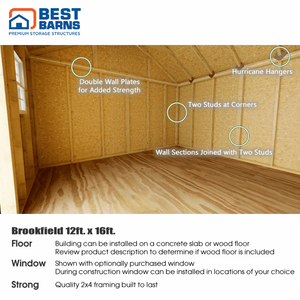 Best Barns Crafters Connection Door Eave Centered Interior