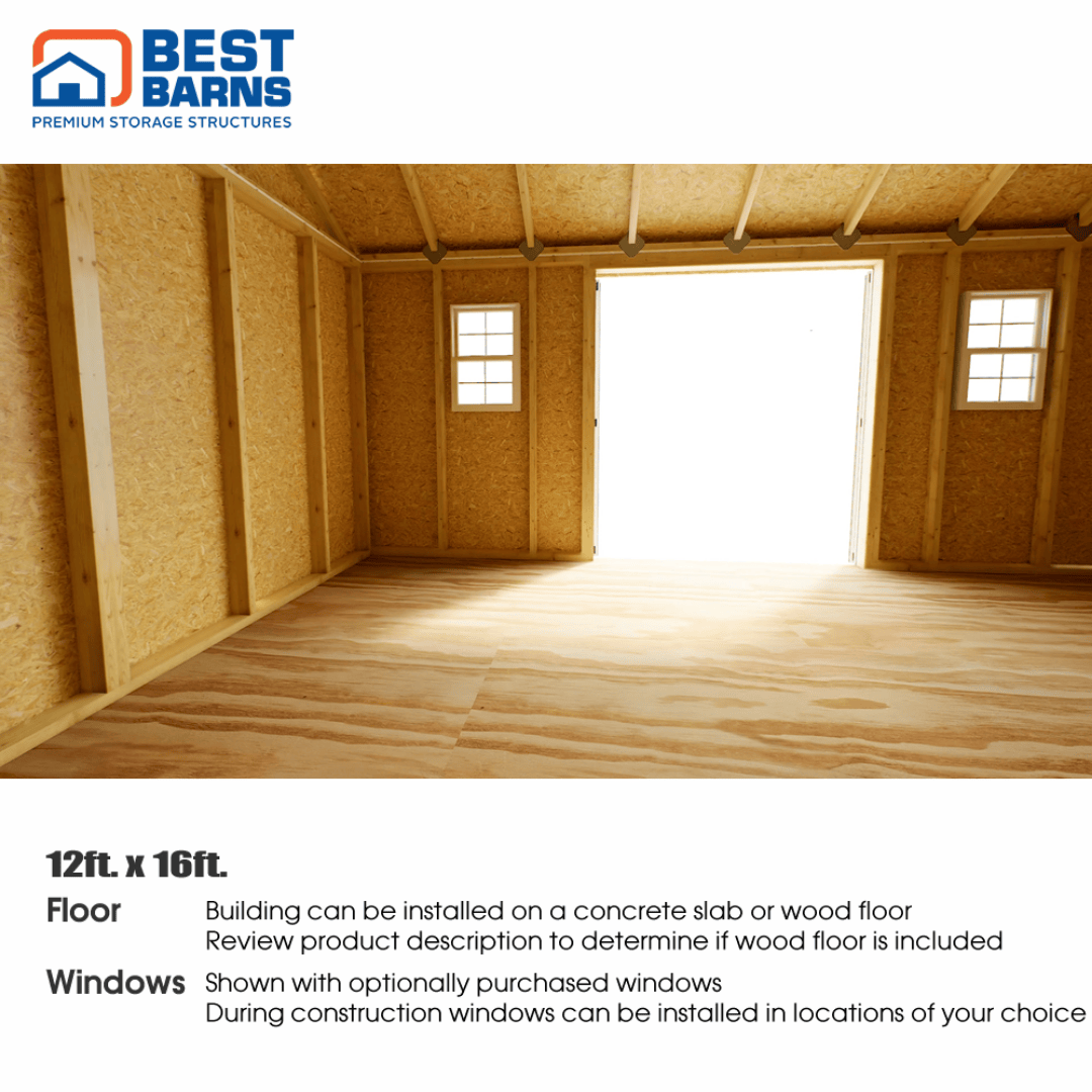 Best Barns Crafters Connection Door Eave Offset Interior 3