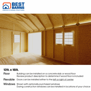 Best Barns Crafters Connection Door Eave Offset Interior