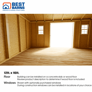 Best Barns Crafters Connection Door Eave Offset Interior 3