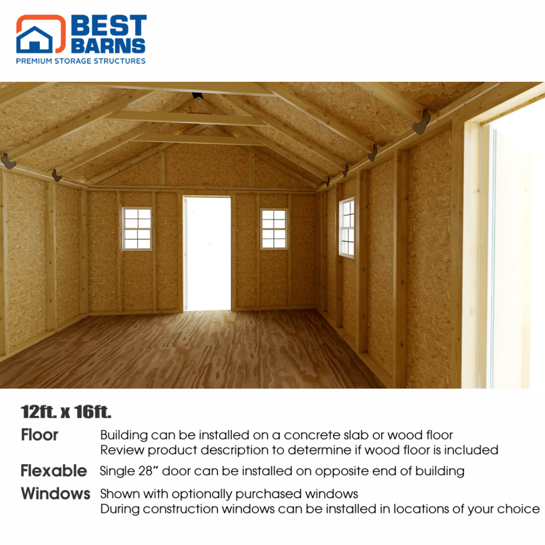 Best Barns Crafters Connection MD Gable Interior