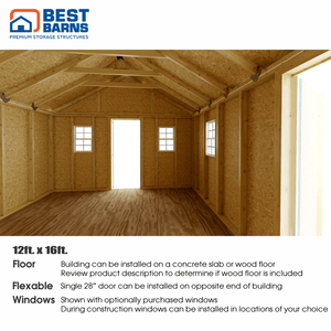 Best Barns Crafters Connection MD Gable Interior