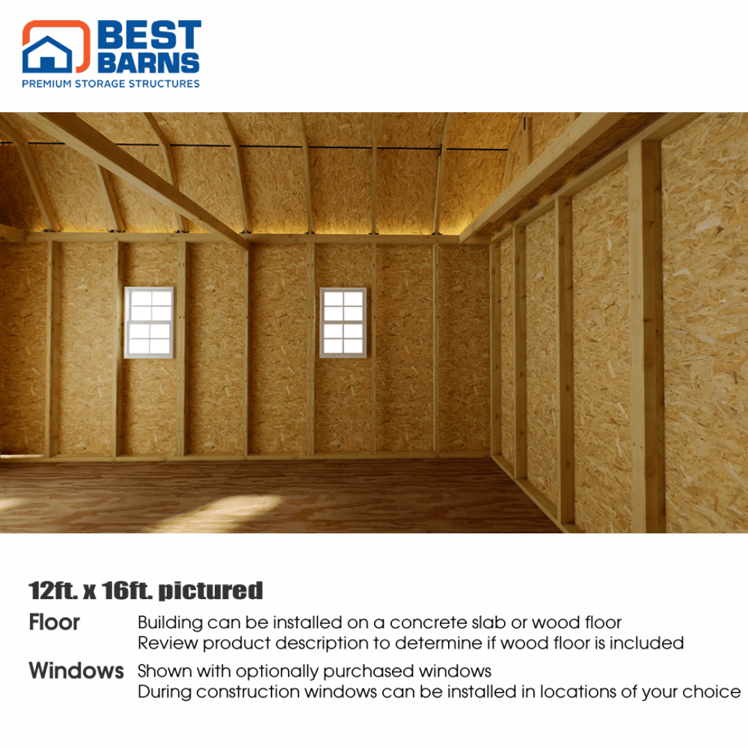 Best Barns Handcrafted Homestead No Loft Interior 2