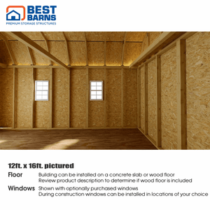 Best Barns Handcrafted Homestead No Loft Interior 2