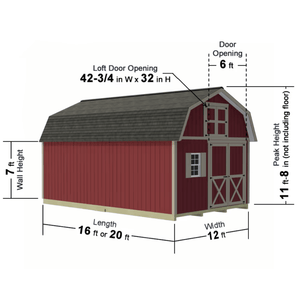 Best Barns Handcrafted Homestead Series Storage Barns Standard With Loft Dimensions