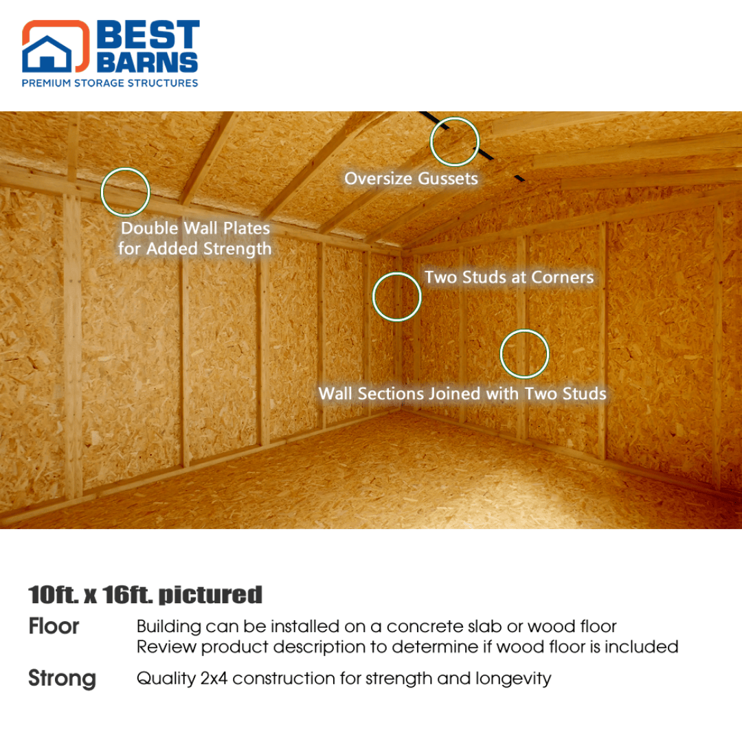 Best Barns Handmade Haven Door Eave interior 1