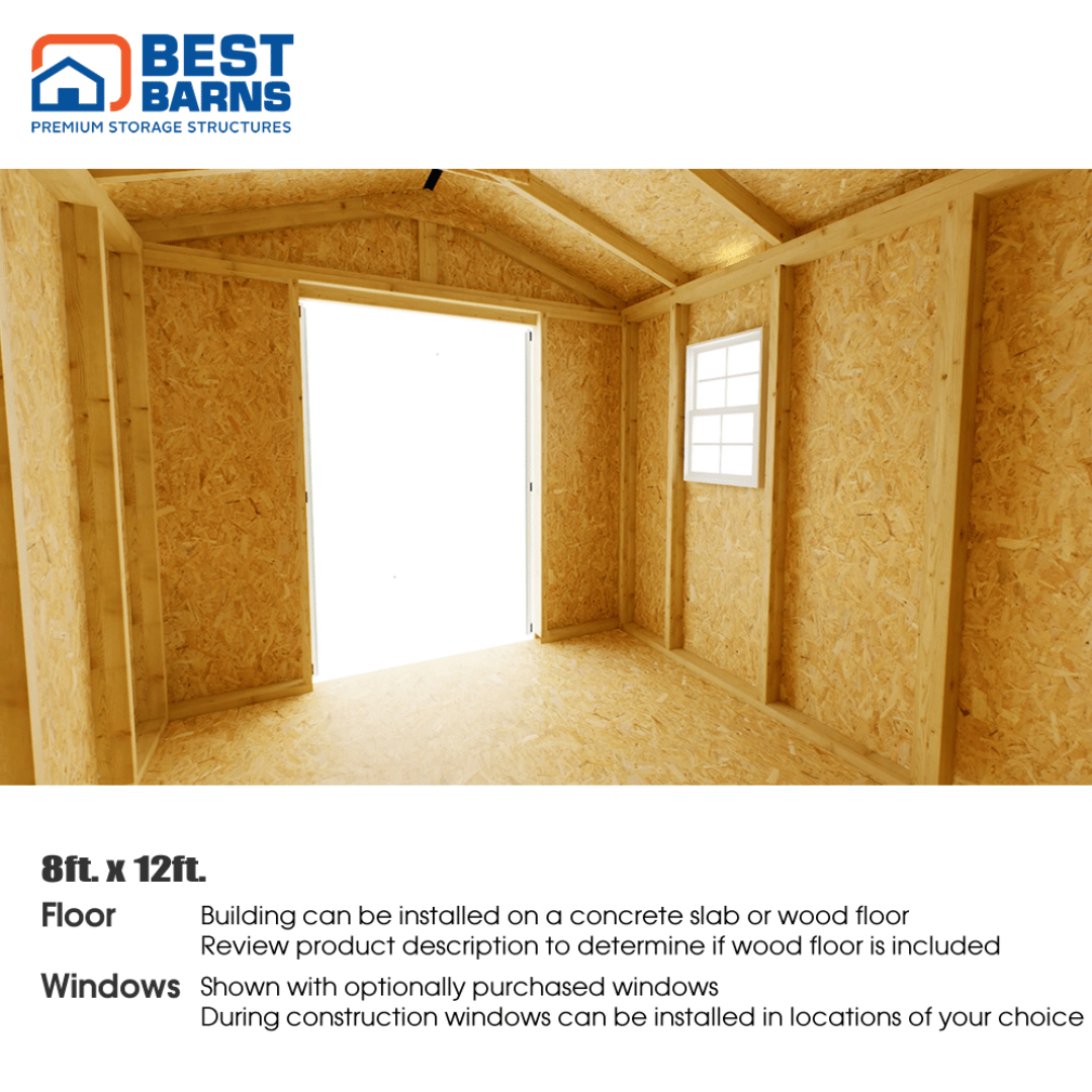 Best Barns Handmade Haven Mini Shed with Doors and Windows Interior