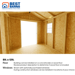 Best Barns Handmade Haven Mini Shed with Doors and Windows Interior