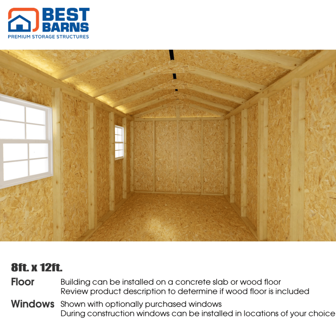 Best Barns Handmade Haven Mini Shed 8x12 Interior