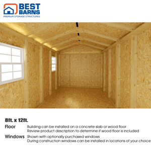 Best Barns Handmade Haven Mini Shed 8x12 Interior