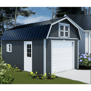 Best Barns Maker's Loft Series Garage Kits Blue outdoor setup