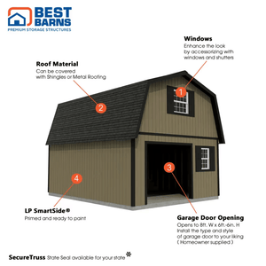 Best Barns Maker's Loft Series XL Dimensions