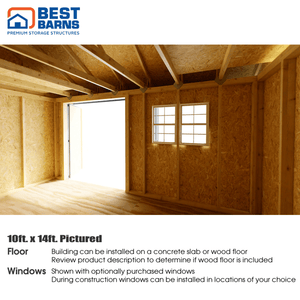 Best Barns Overhang Oasis Shed Interior Features