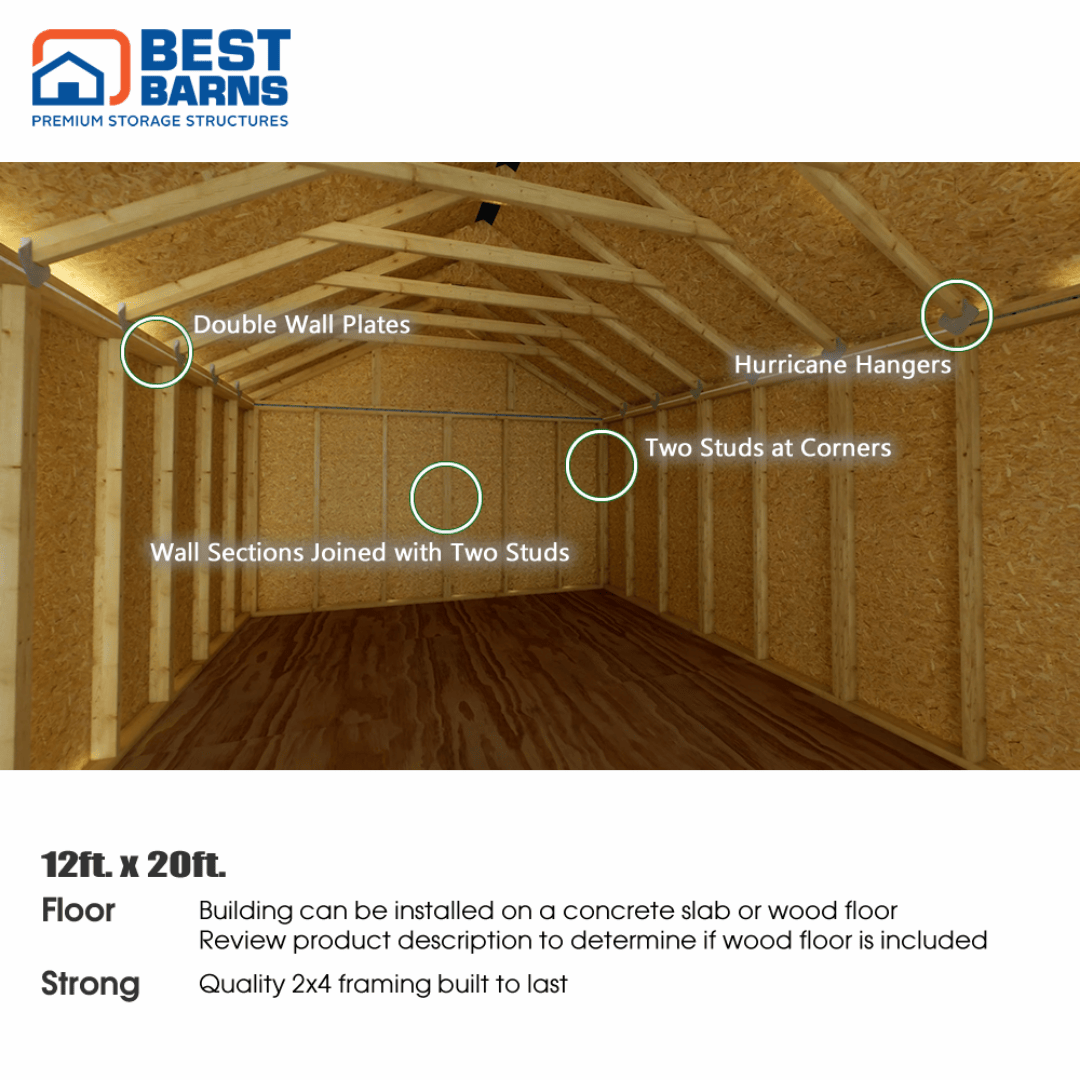 Best Barns Shedquarters Gable Door Interior 1