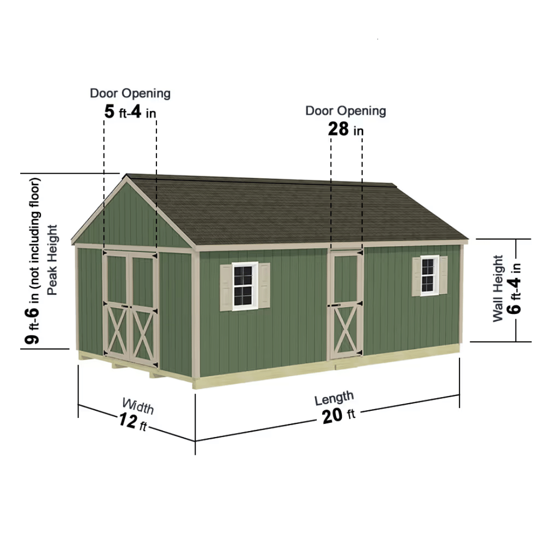 Best Barns Shedquarters Series Storage Sheds Walk-In Door Model Dimensions