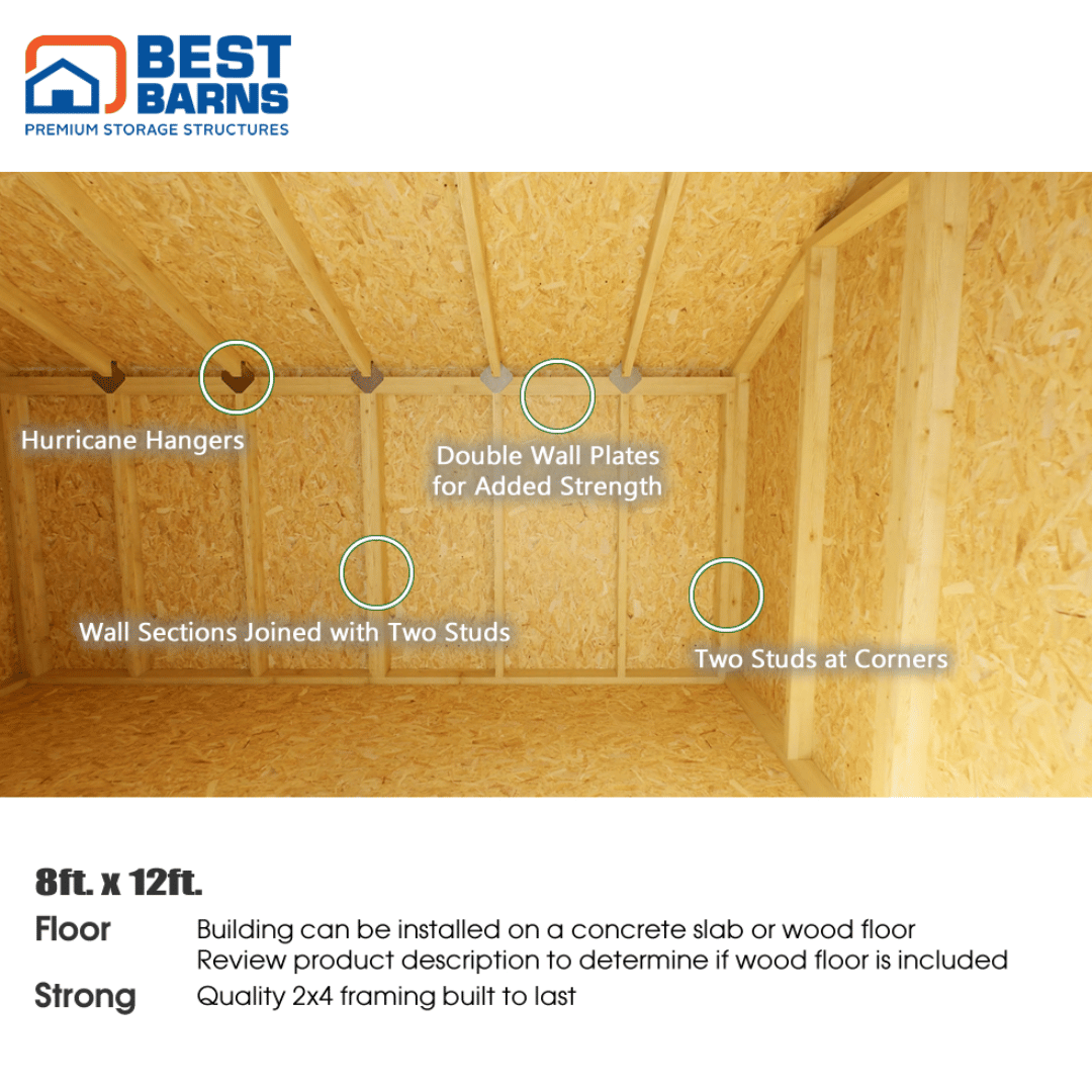 Best Barns Sophisticated Salt Box Shed Interior Features