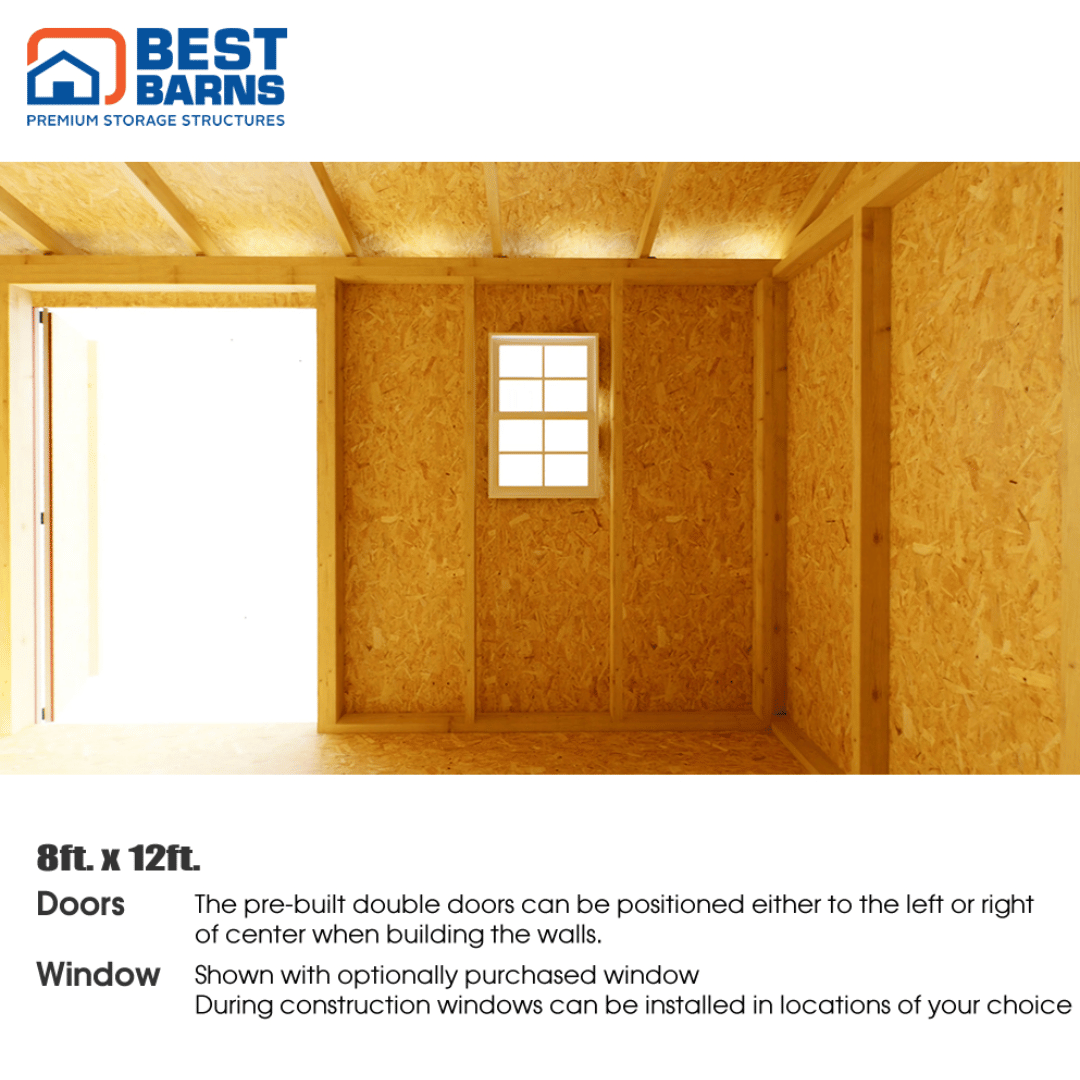 Best Barns Sophisticated Salt Box Shed With Door and Window Interior
