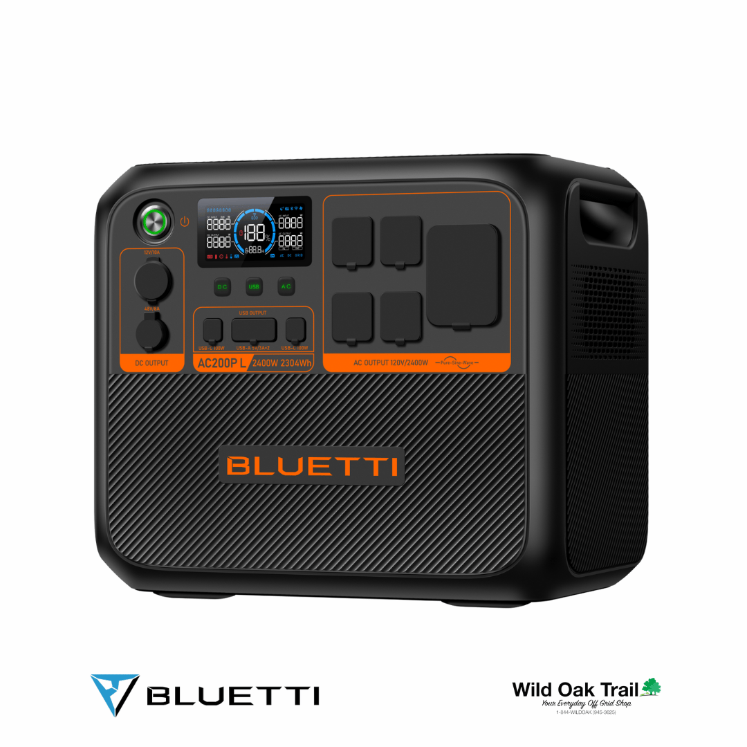 Bluetti AC200P L left angled view