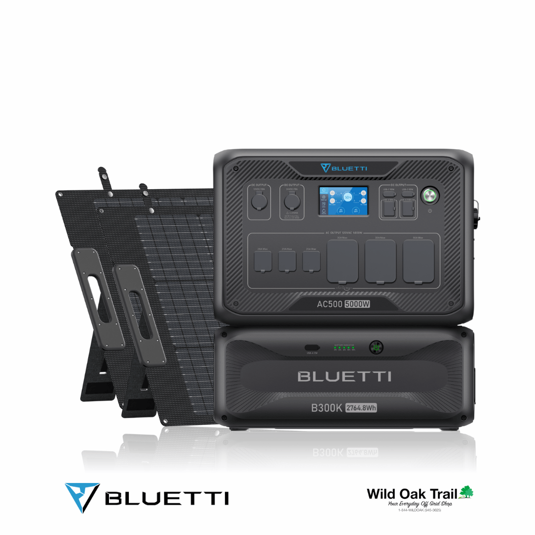 Bluetti AC500 with B300K Battery and two 200W Solar panels