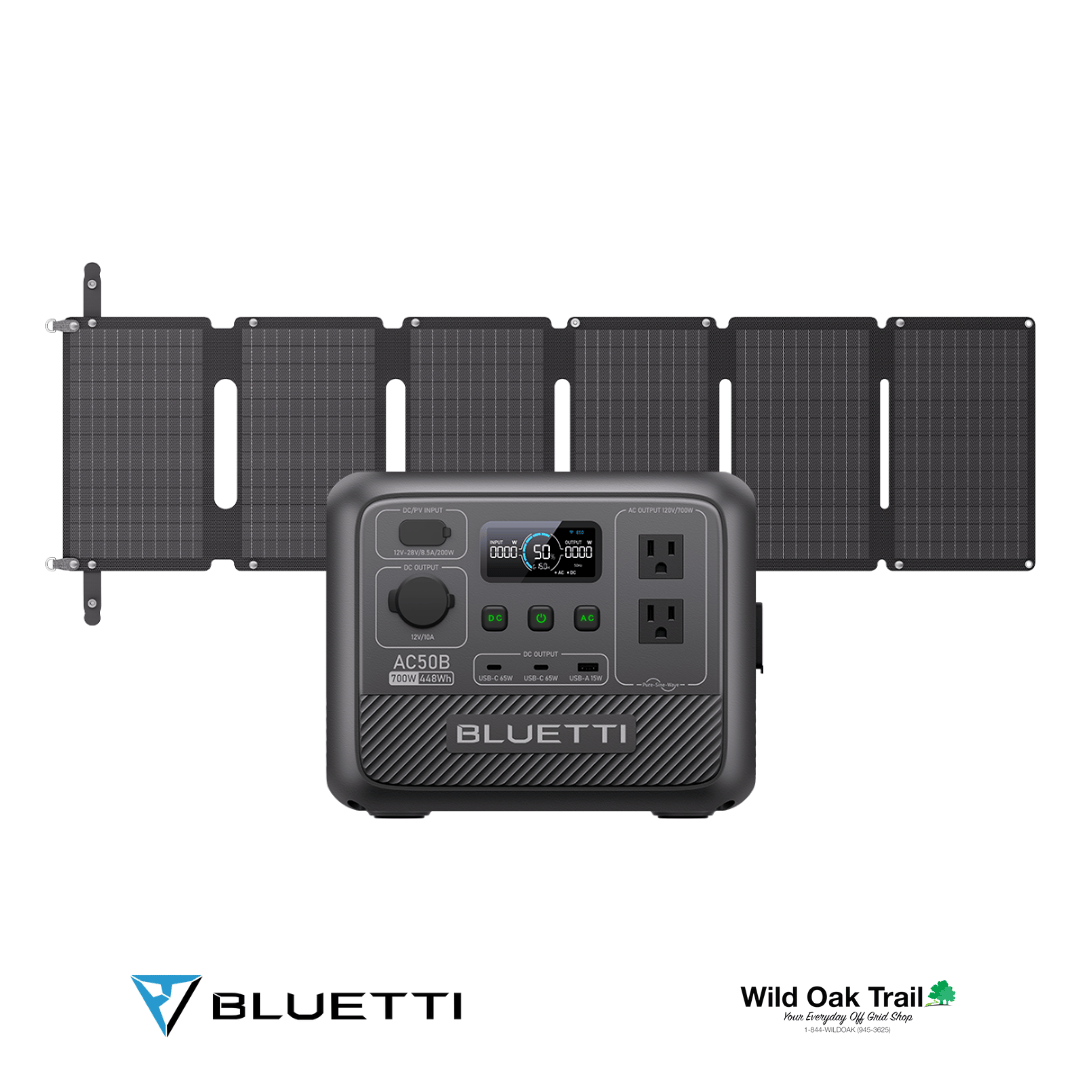 Bluetti AC50B with PV60L 60W Solar Panel