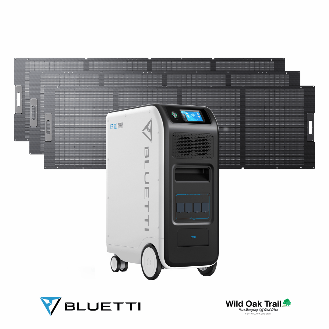 Bluetti EP500 with three 350W solar panels