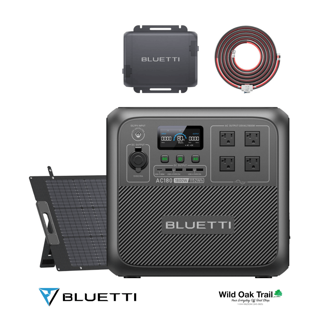 Bluetti AC180 with 200W Solar Panel and Charger 1