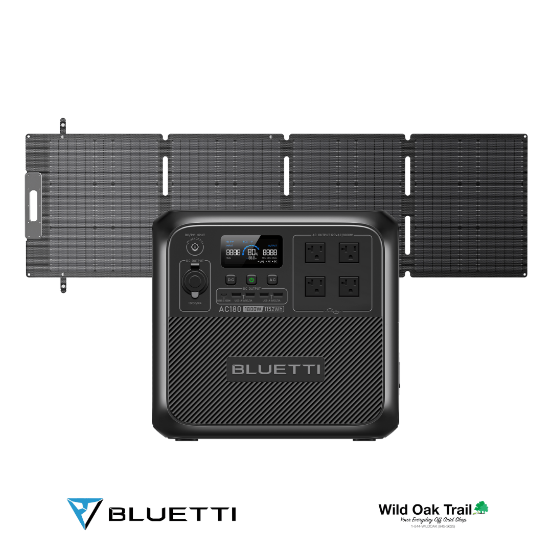 Bluetti AC180 with 350W solar panel