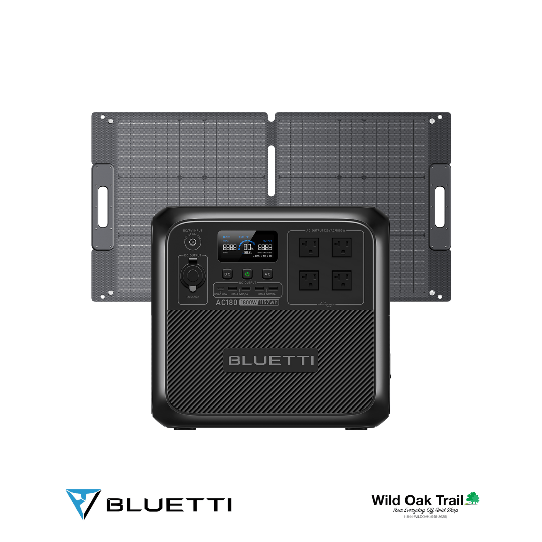 Bluetti AC180 with SP100L Solar Panel