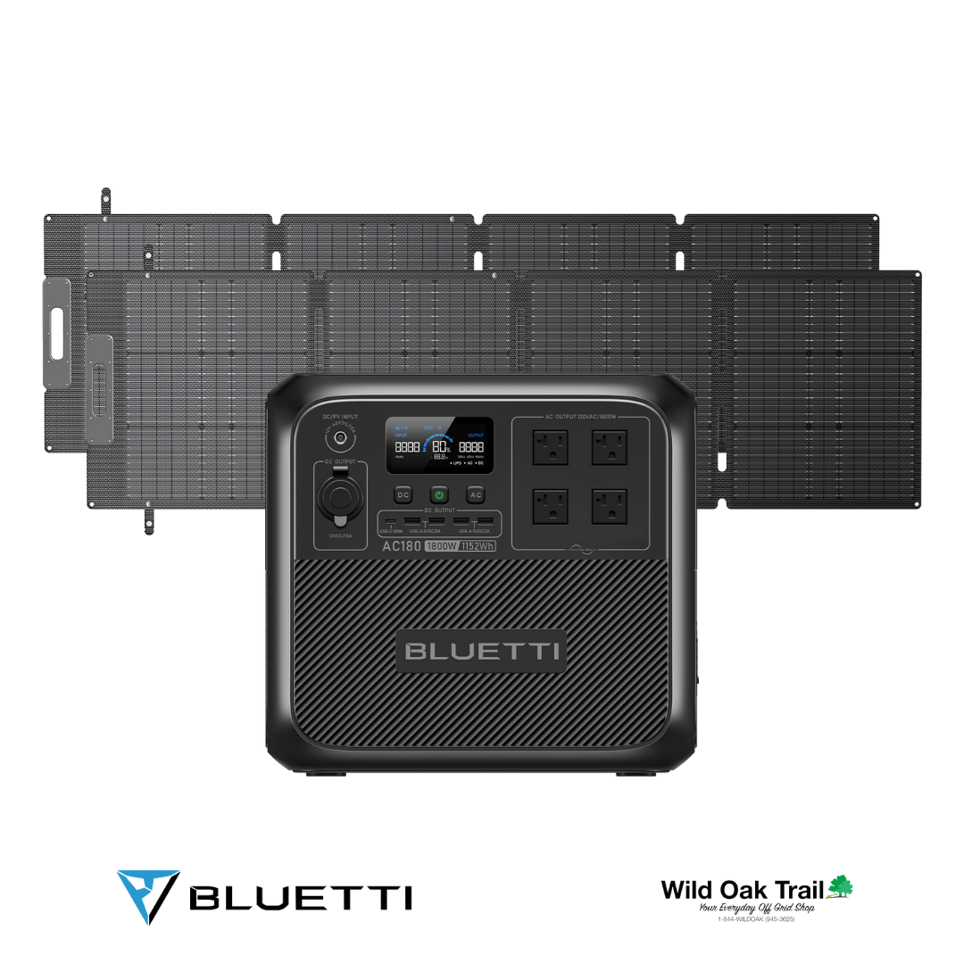 Bluetti AC180 with two 200W Solar panels