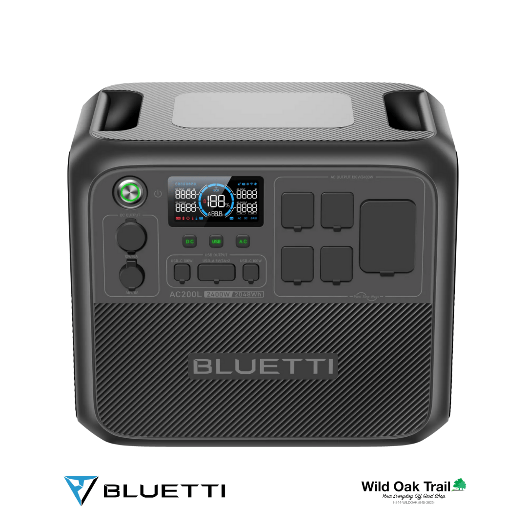 Bluetti AC200L top view with handles