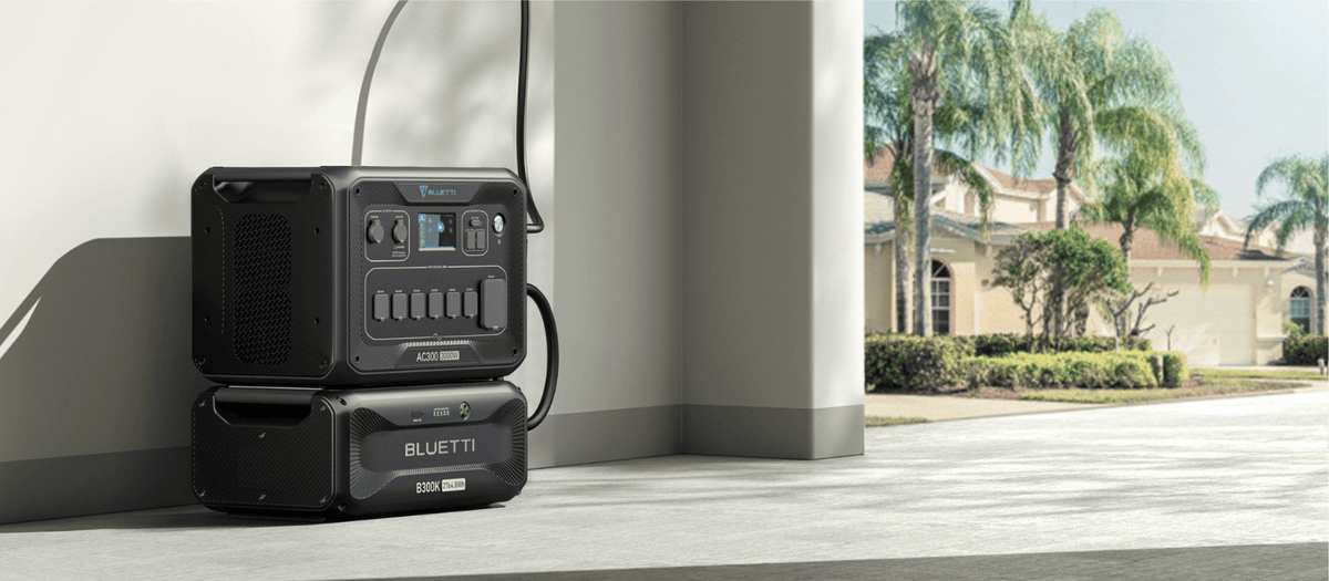 Bluetti AC300 with B300K Battery wall charging