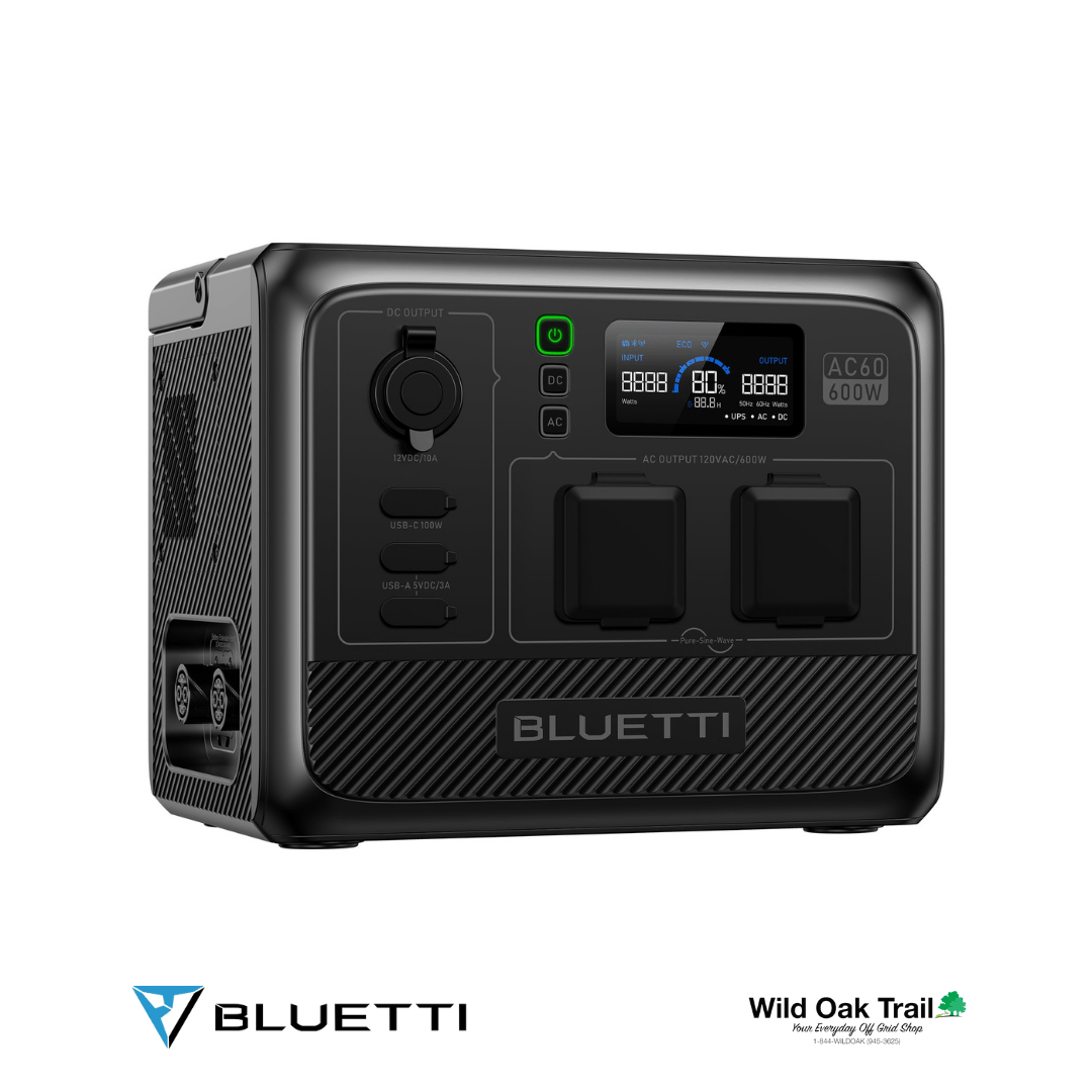 Bluetti AC60 angled view