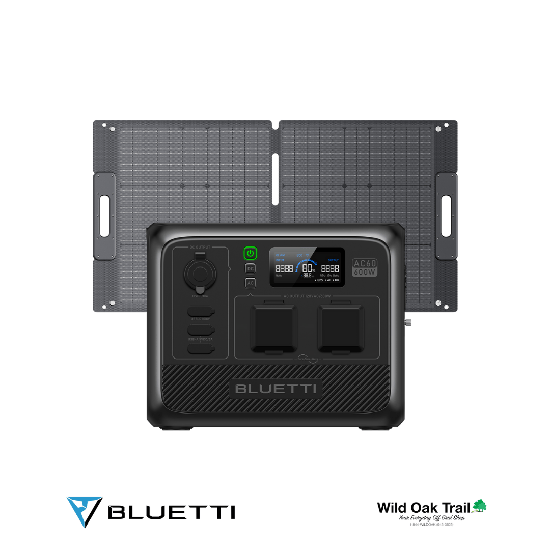 Bluetti AC60 with 100W Solar panel